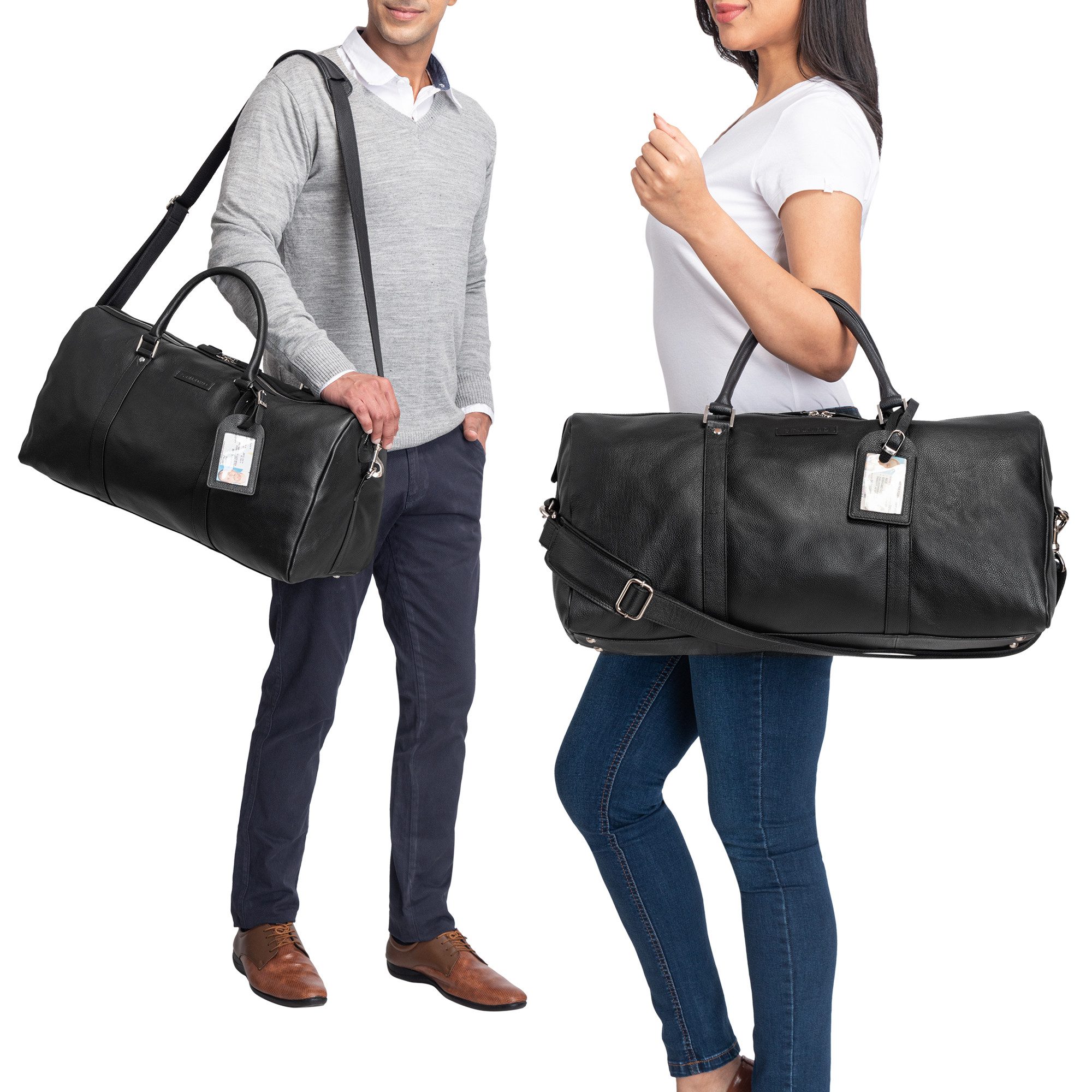 STILORD Weekender "Herkules" hochwertige Reisetasche Groß aus echtem Leder Weekender