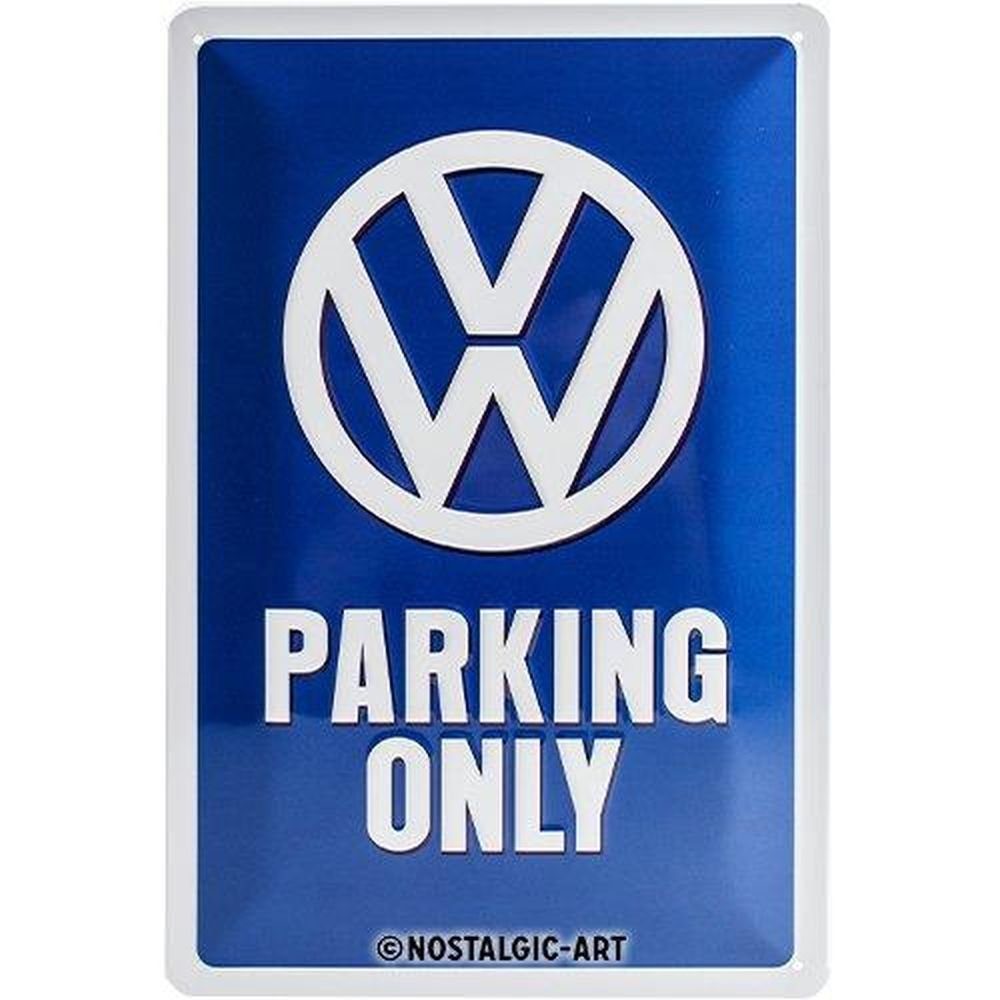 Metallschild Blechschild 20 x 30cm - Volkswagen - VW Parking Only