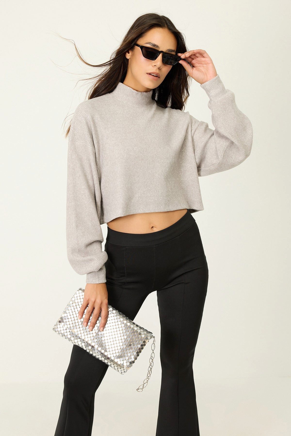 No Matter What Longpullunder Weicher, schlichter Pullover mit Textur