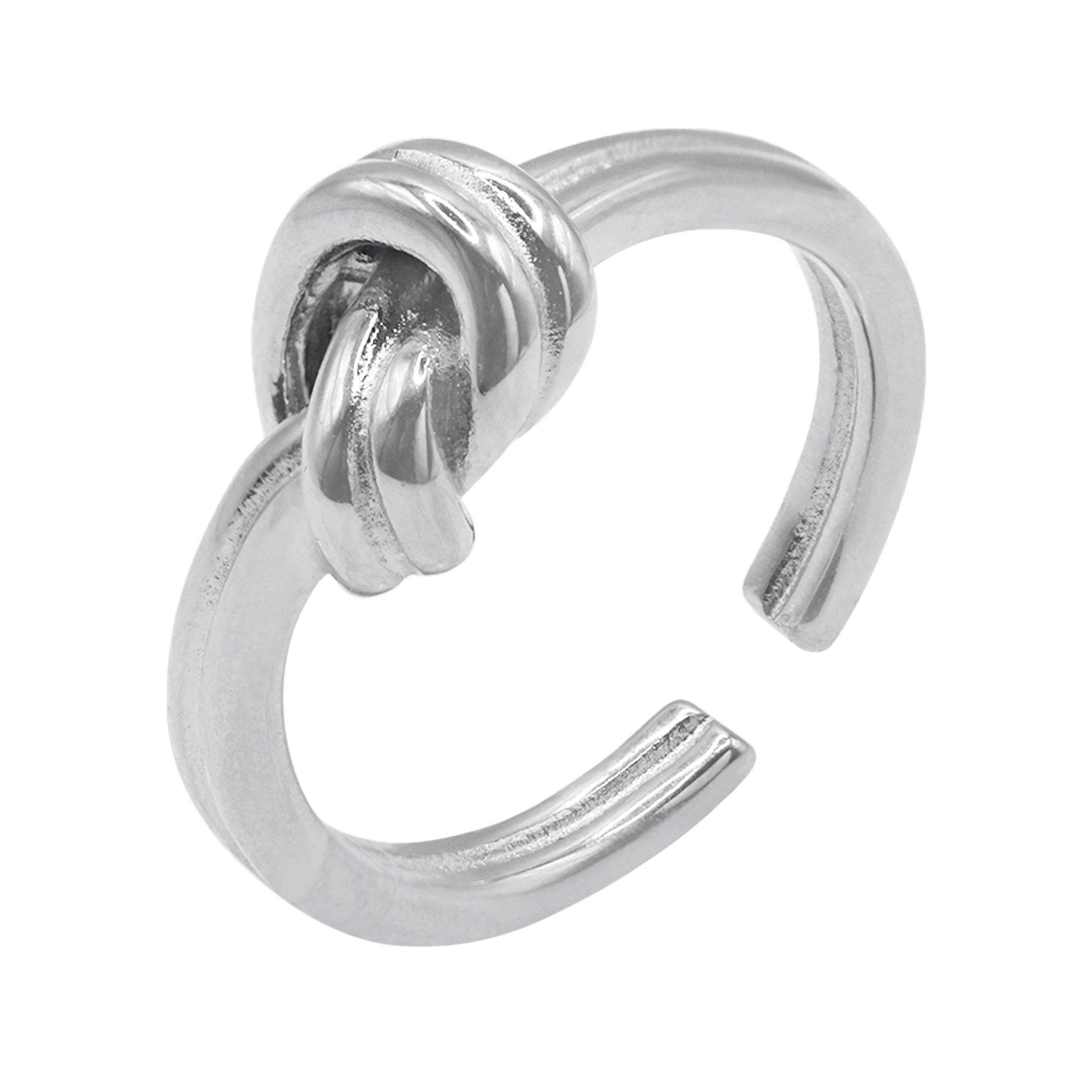 Heideman Fingerring Karole silberfarben poliert (Ring, 1-tlg., inkl. Geschenkverpackung), One Size Knotenring Frauen