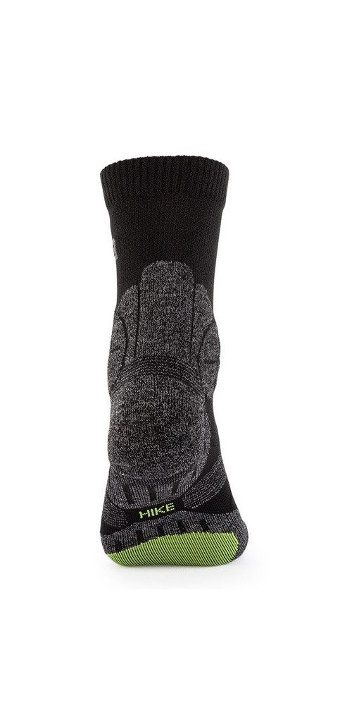 Hanwag Wandersocken Crew Hike Sock (feuchtigkeitstransport, leicht) asphaltgrau/grün