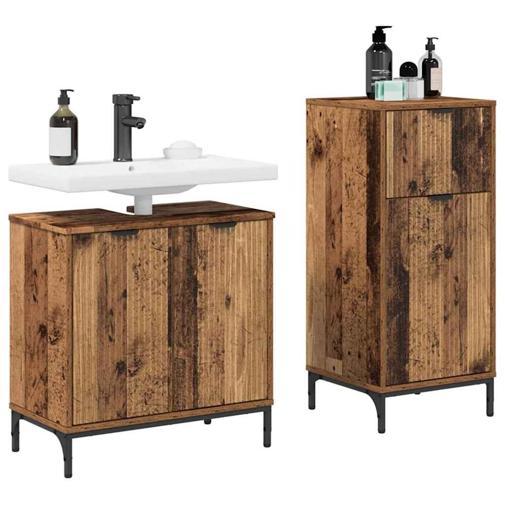 vidaXL Badezimmer-Set Badezimmermöbel Set mit Regal günstig online kaufen