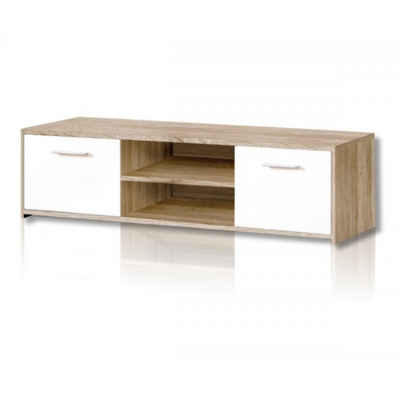 Forte Möbel Lowboard Lowboard TV-Kommode Unterschrank Hifi-Regal Eiche Sägerau Dekor