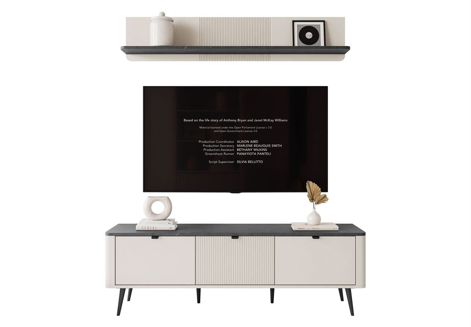 Lookway TV-Schrank AUTUMN 3D mit hängendem Regal