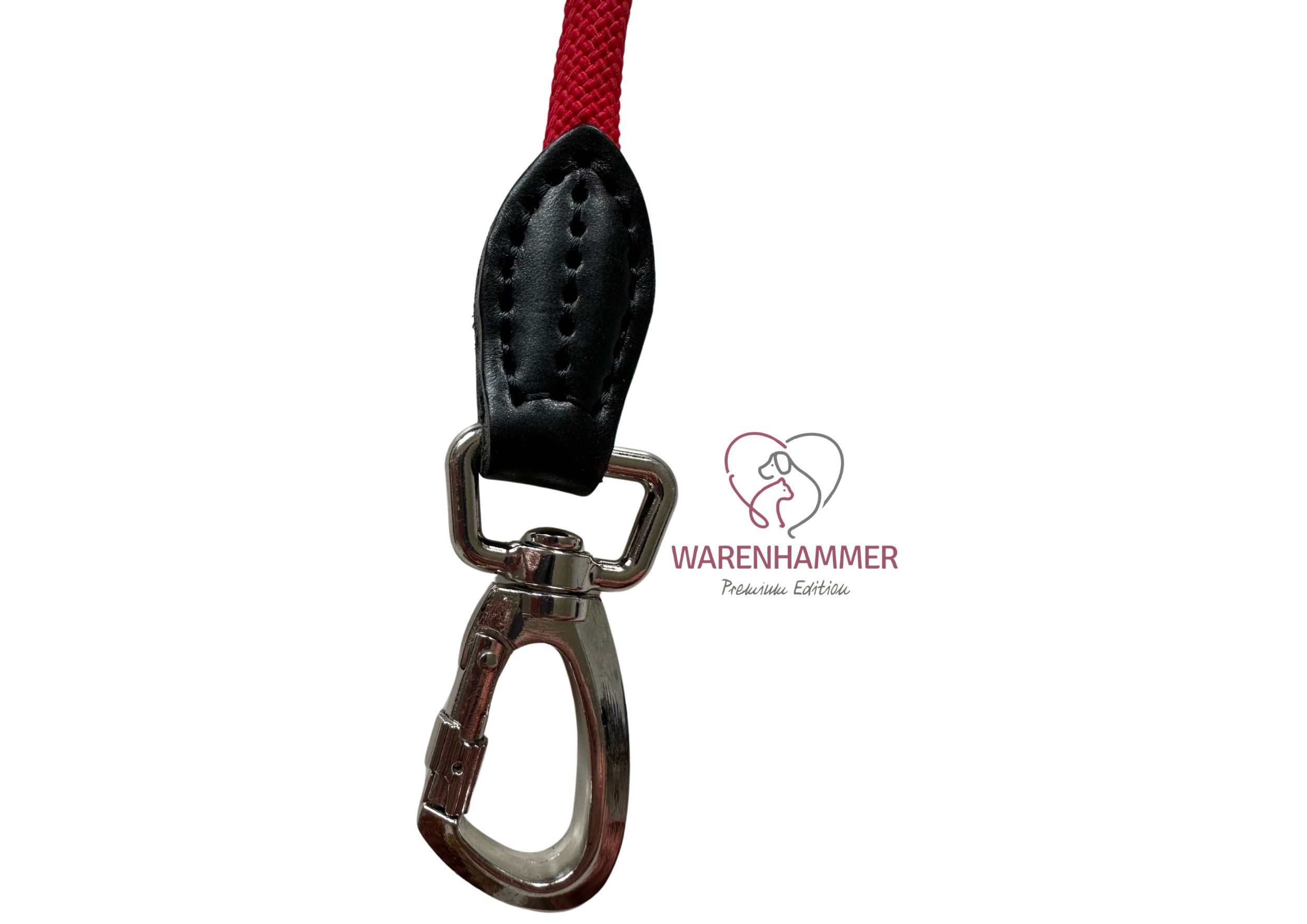 Warenhammer Hundeleine Hundeleine verstellbar - abschliessbar mit Sicherheitsverschluss, 2 Meter Lang -