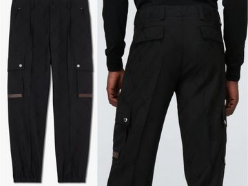 Berluti Loungehose BERLUTI Signature Wool Leather Cargo Trousers Pants Hose Crest Embroid