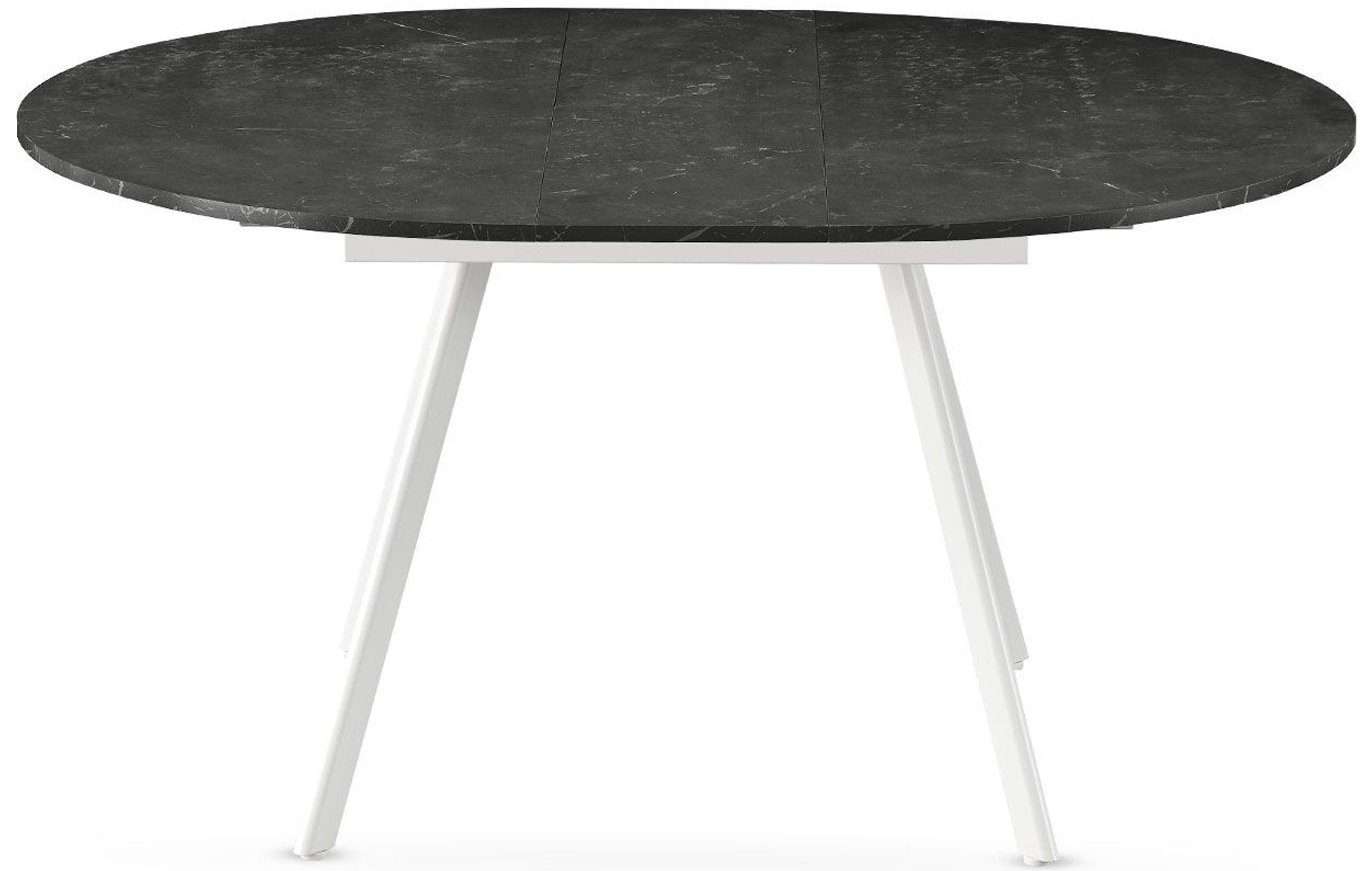 B&D home Esstisch TILL, ausziehbar 120-160 cm mit Butterfly-Einlage, Gestell in Schwarz/Weiß