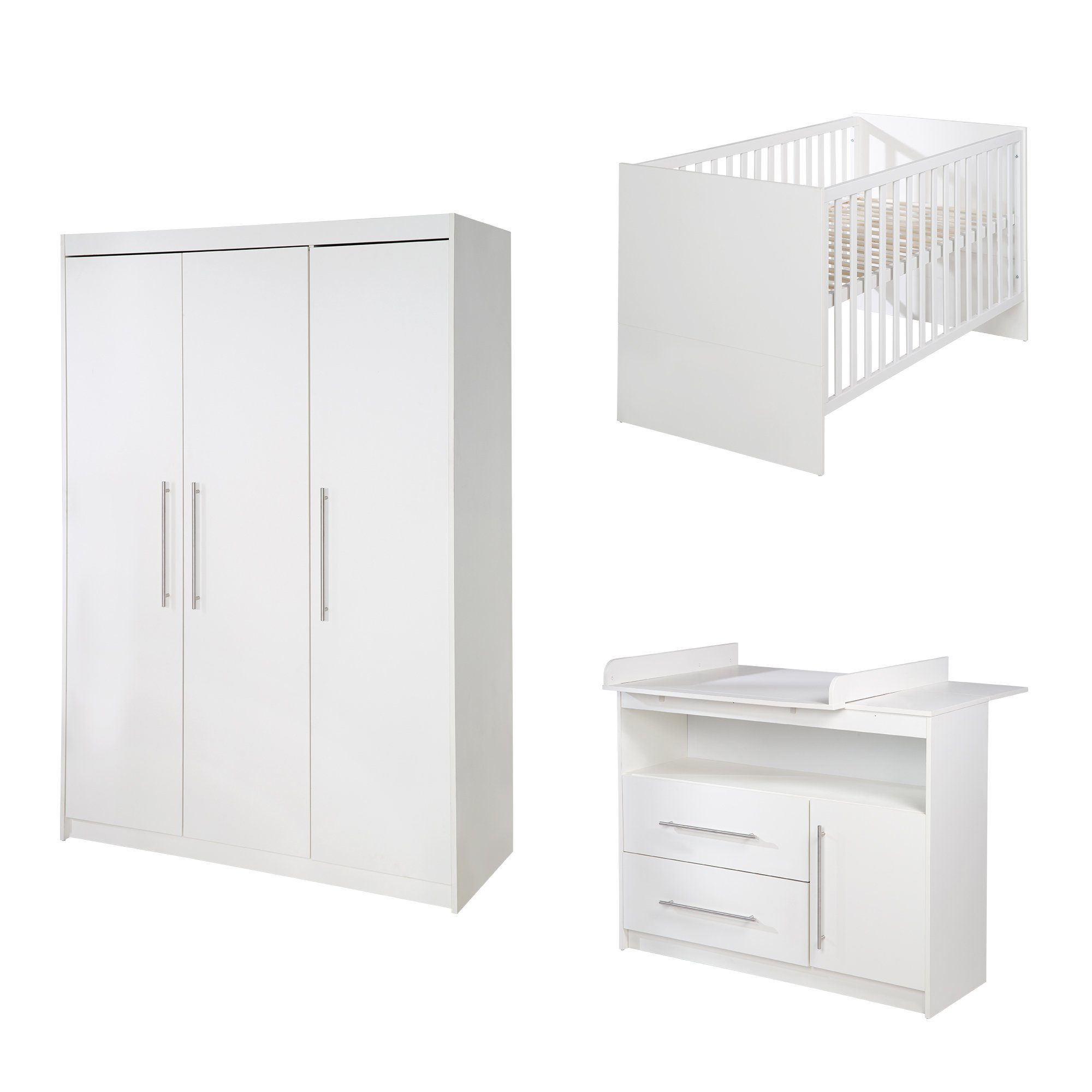 roba® Babyzimmer-Komplettset Maren, Gitterbett, Wickelkommode & günstig online kaufen