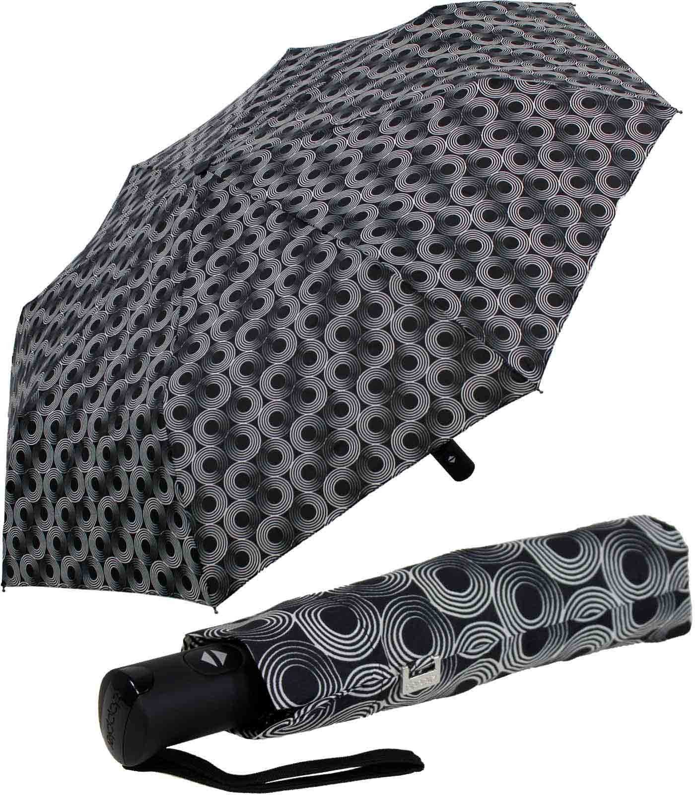 mit - Taschenregenschirm und Glow, stabil Auf-Zu-Automatik Carbonsteel elegant doppler® schwarz Magic extra