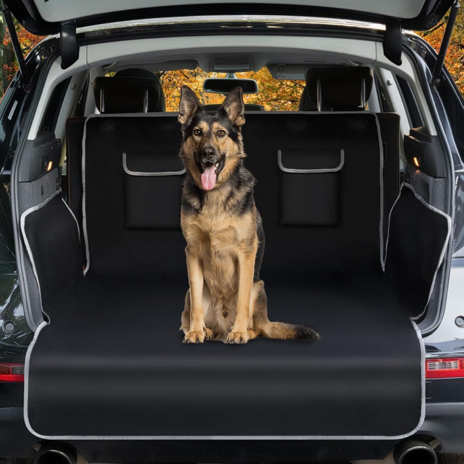 Toozey Tier-Kofferraumschutzdecke Kofferraumschutz Hund wasserdicht XL Schwarz 208x105cm