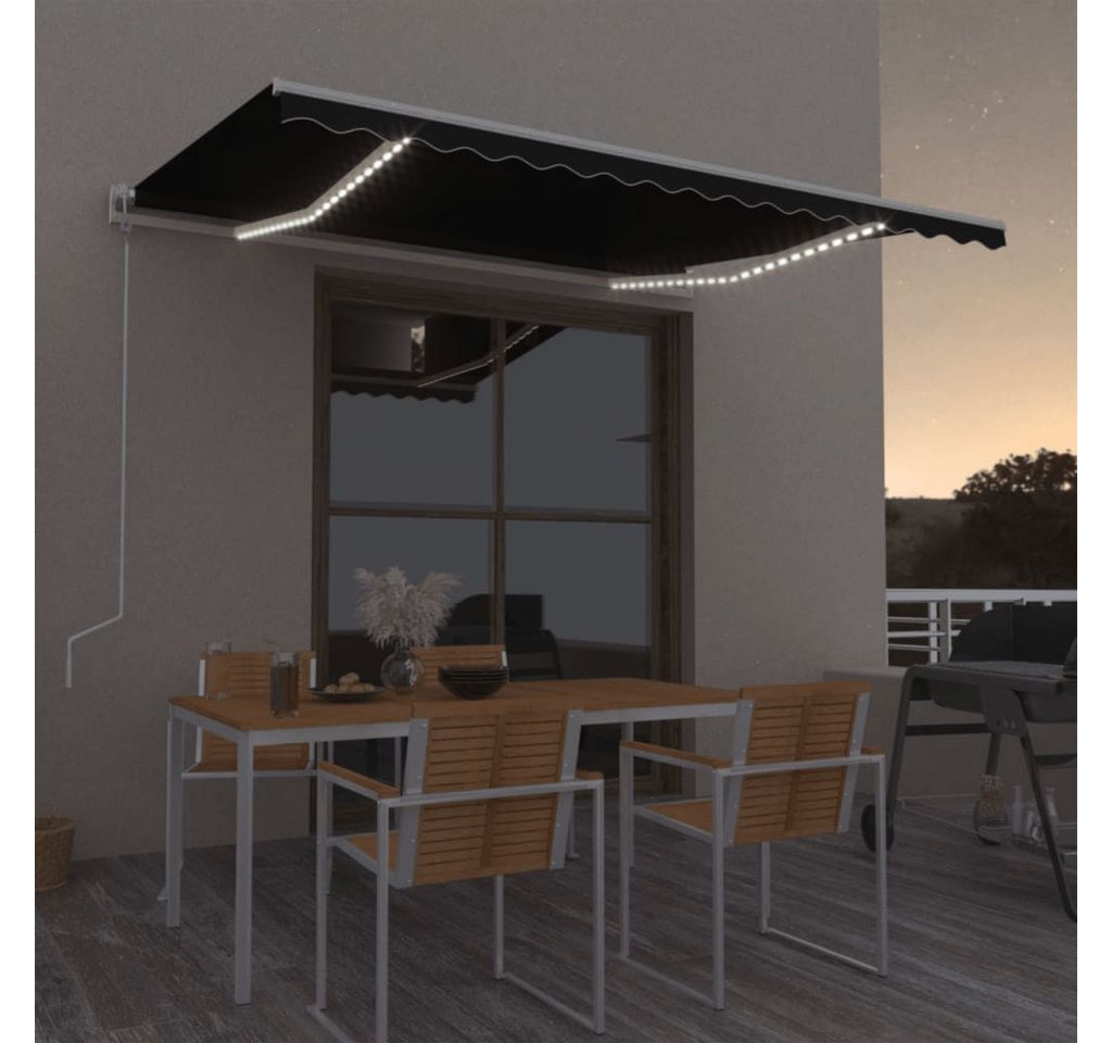 Thumbnail - vidaXL Markise Automatische Markise mit LED & Windsensor 400x350 cm Anthrazit