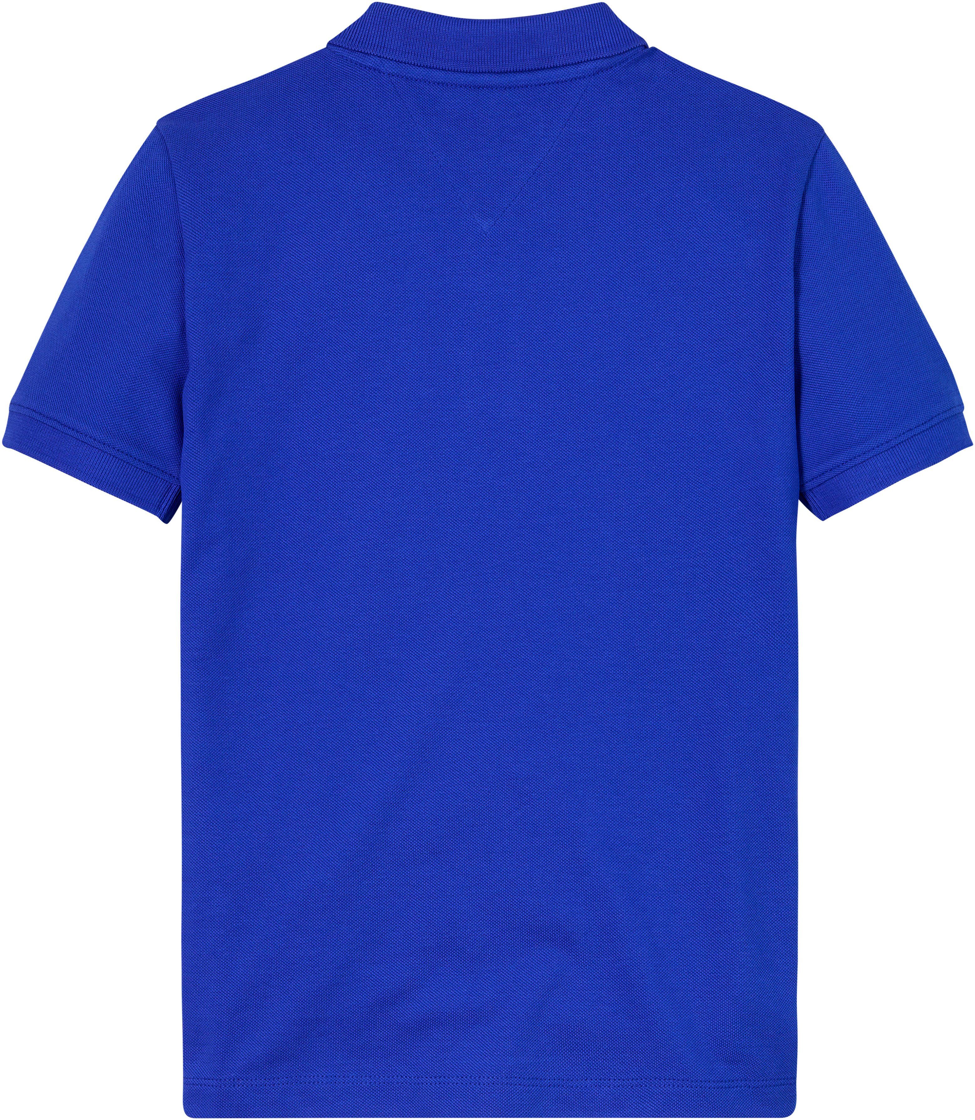 mit POLO Logostickerei S/S Hilfiger Tommy FLAG ultra blue Poloshirt
