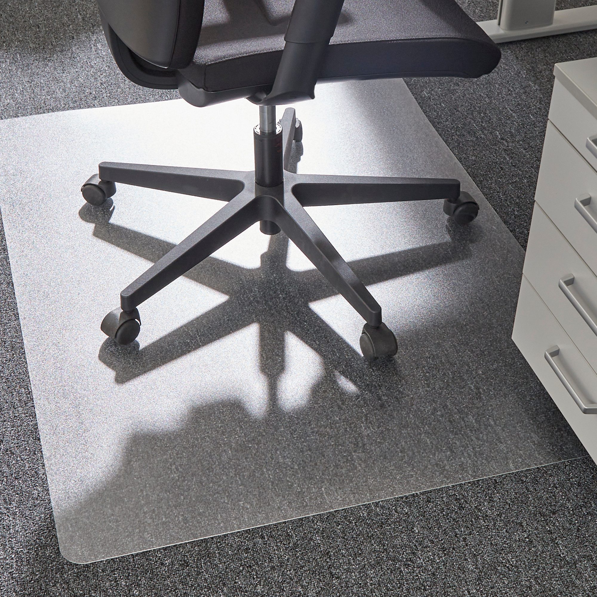 Andiamo Bodenschutzmatte Premium Bürostuhlmatte, Made in Swiss, 1-St., Bodenschutzplatte, robust & strapazierfähig für den täglichen Gebrauch