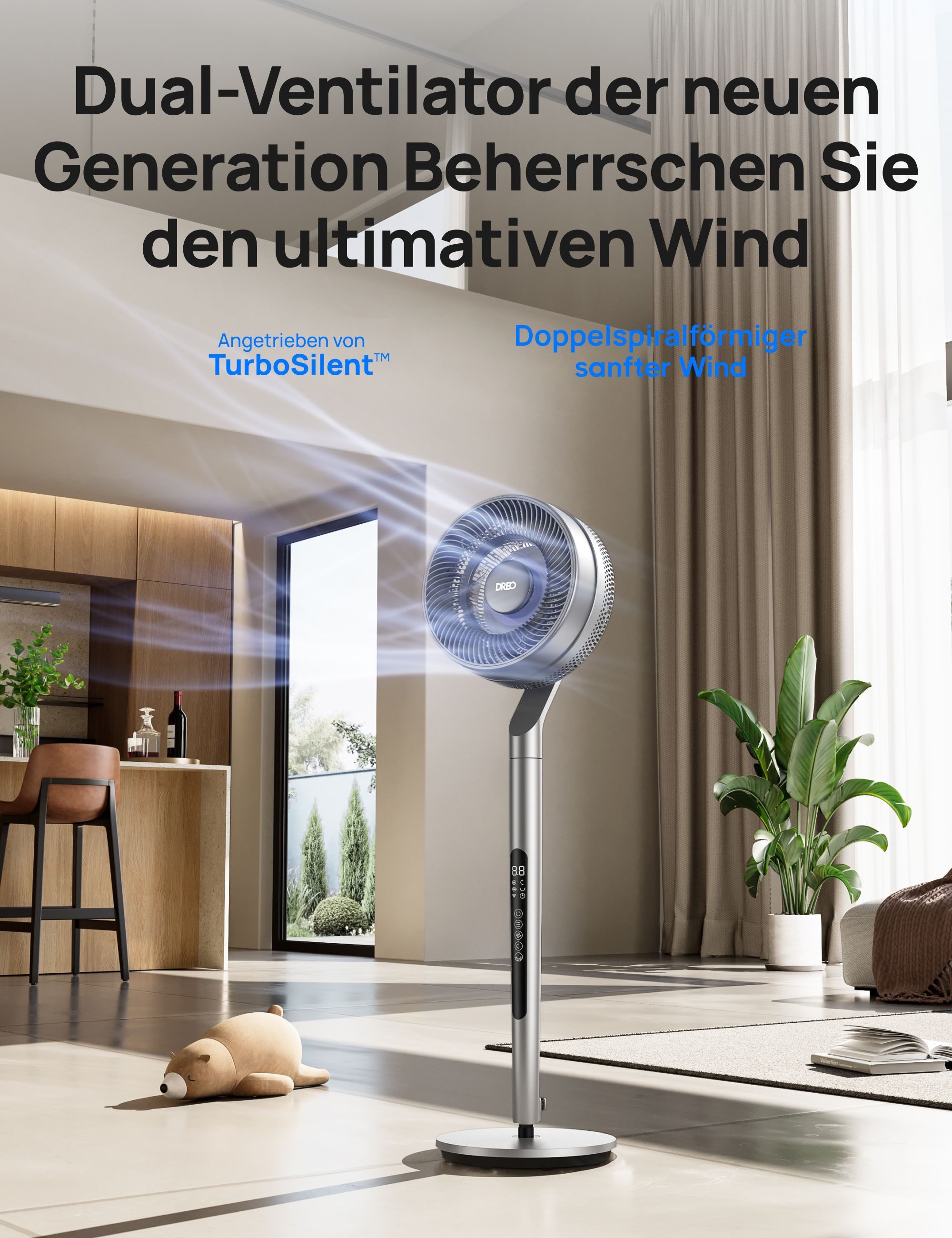 Dreo Standventilator intelligenter Steuerung, DC leiser günstig online kaufen