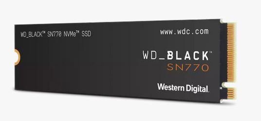 WD_Black SN770 NVMe Gaming-SSD (500 GB) 5150 MB/S Lesegeschwindigkeit, 4900 MB/S Schreibgeschwindigkeit, Formfaktor: M.2 2280