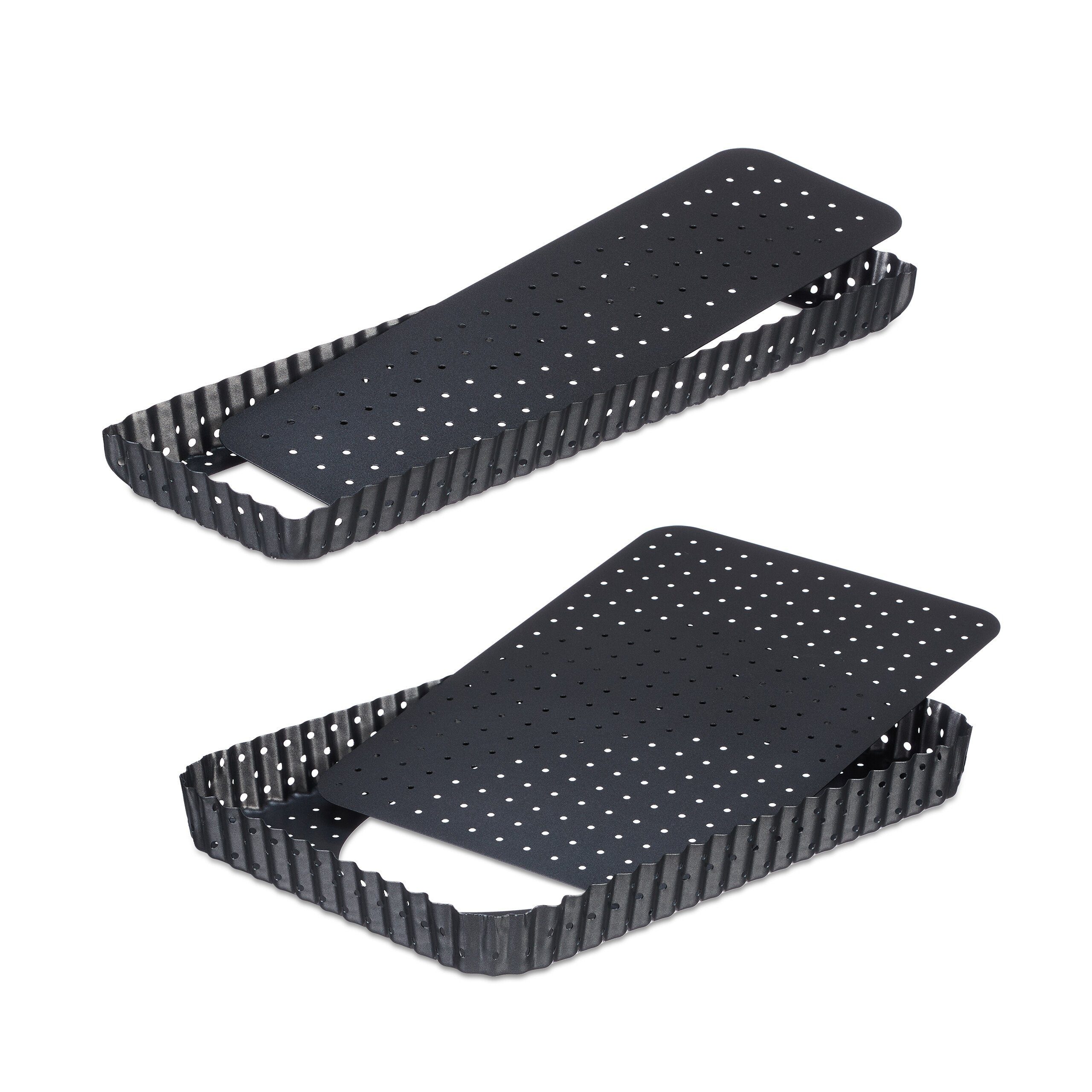 relaxdays Tarteform 2er Set mit Löch