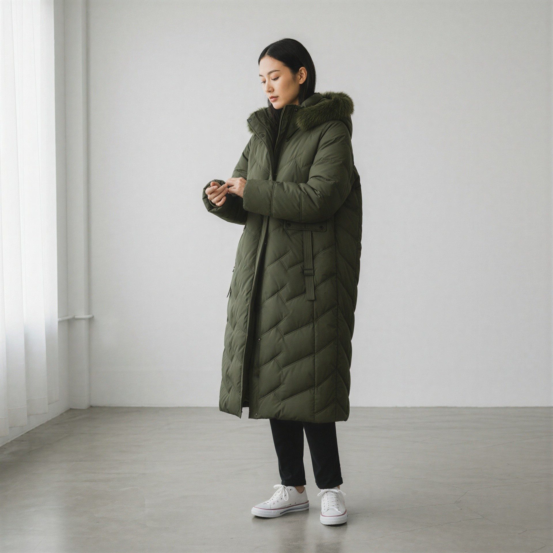 OriginalYou Steppmantel Damen Longmantel gefütterter Steppmantel auch in großen Größen erhältlich