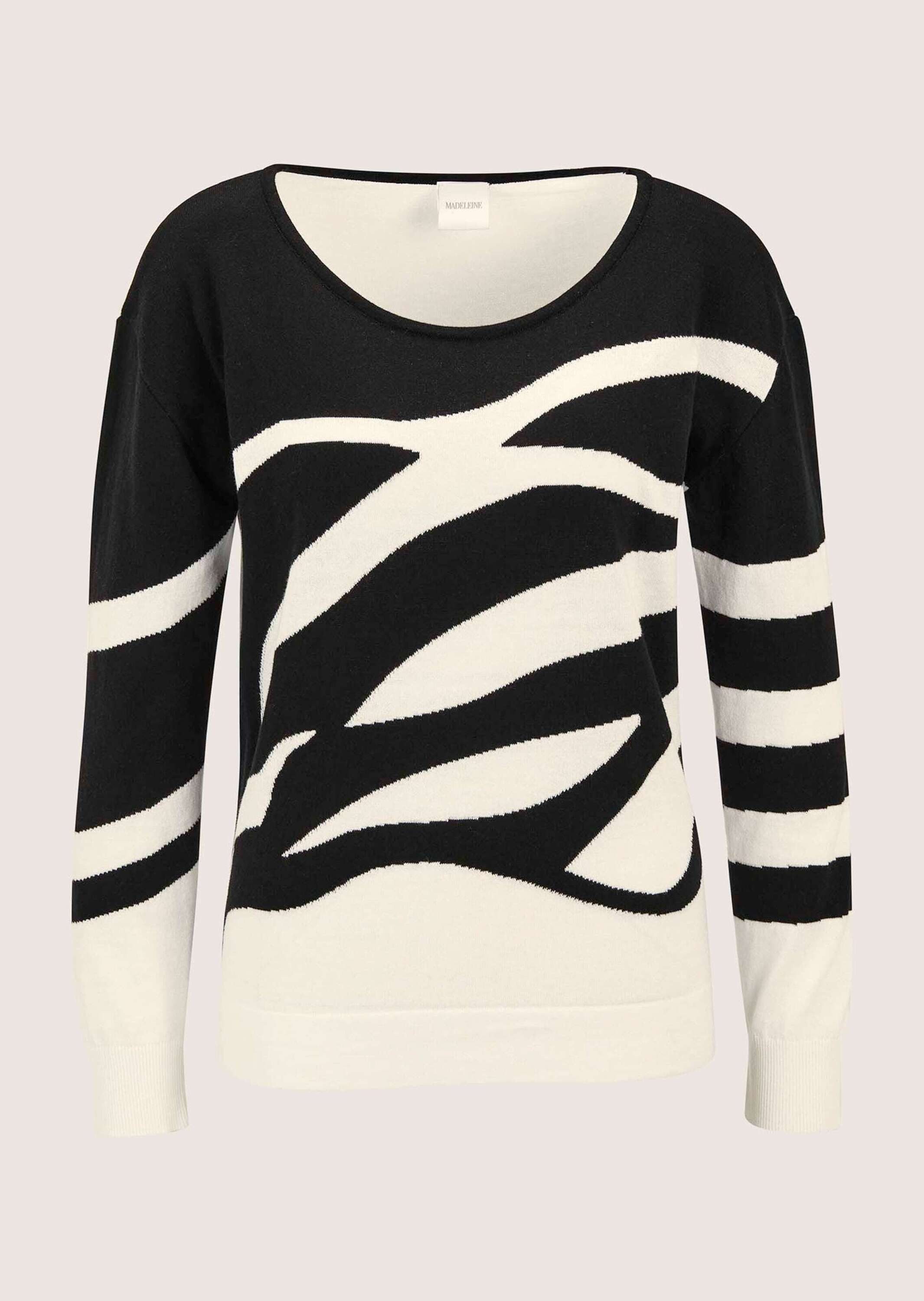 Strickpullover Sommer-Pullover mit Intarsien-Design
