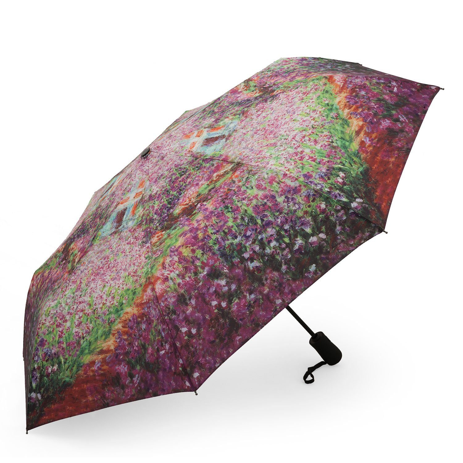 Taschenschirm Heidelberg Auf/Zu ROSEMARIE -Automatik Monet, Automatik SCHULZ Sommergarten Claude Taschenregenschirm Regenschirm