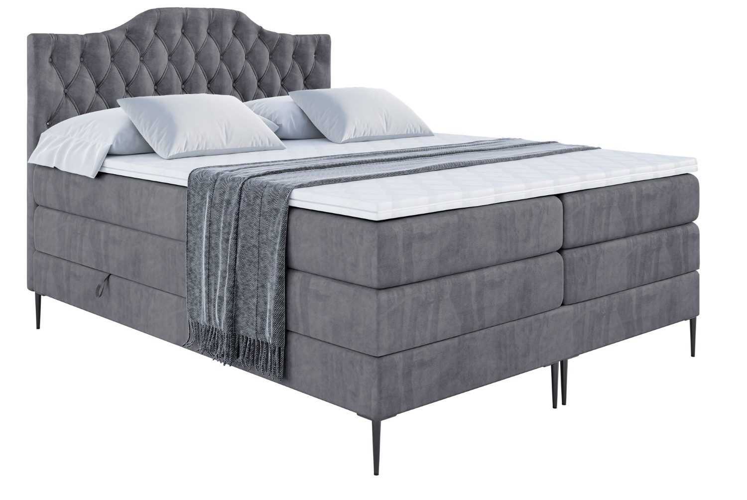 ALTDECOR Boxspringbett VILA-1-F KING (Multipocket-Matratze H4, günstig online kaufen