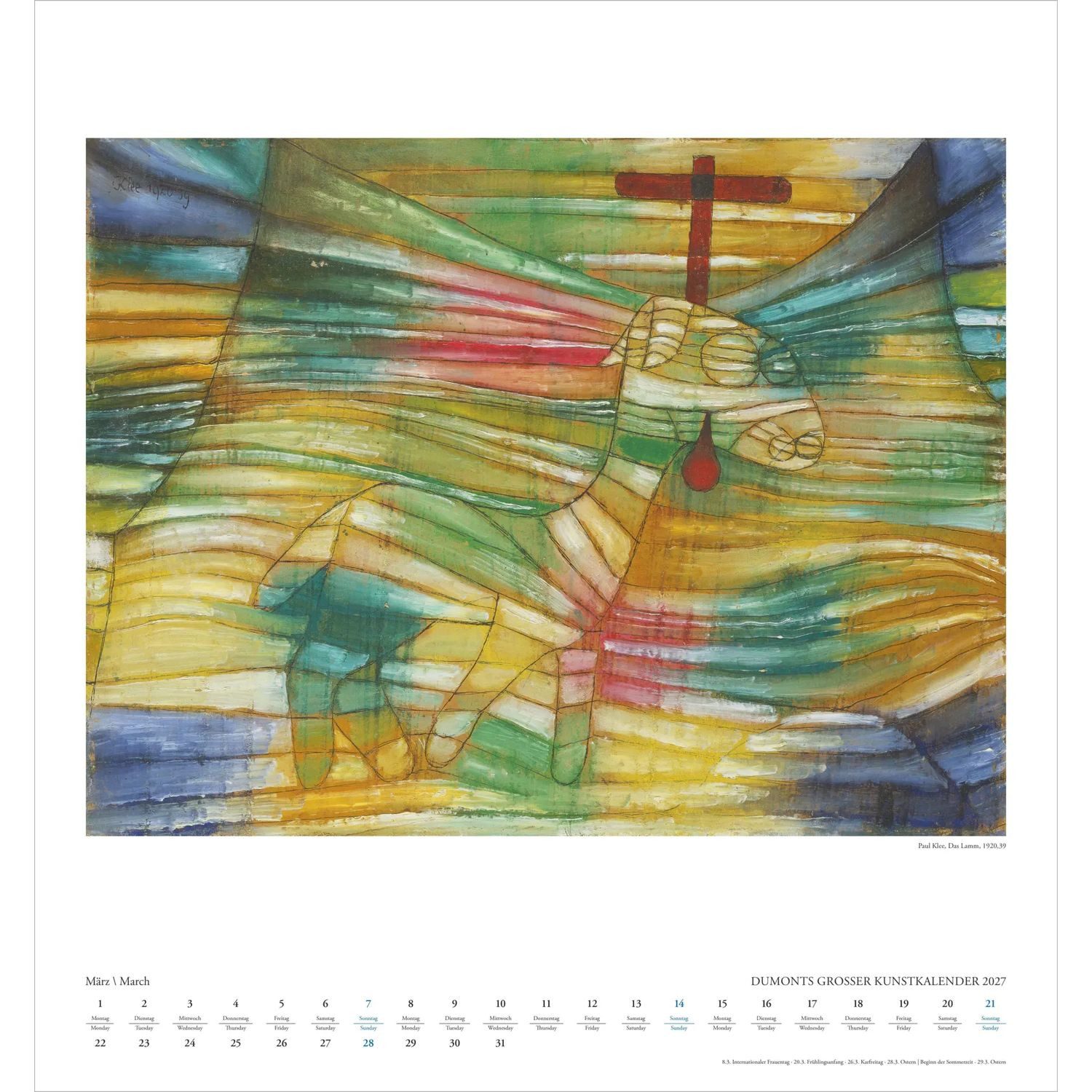 NEUMANN Wandkalender DUMONTS Großer Kunstkalender 2027