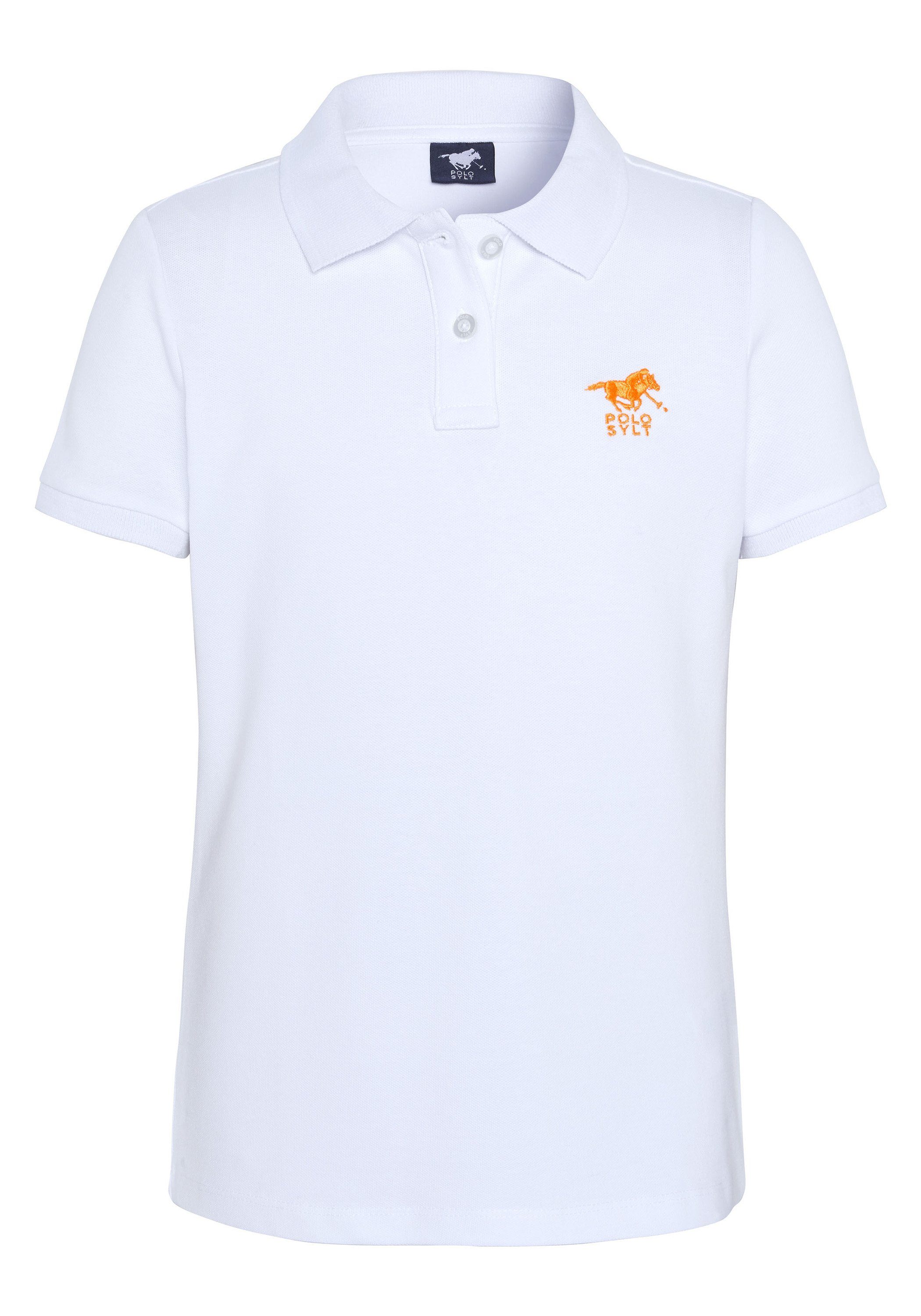Polo Logo-Stickerei Bright Poloshirt White Sylt mit