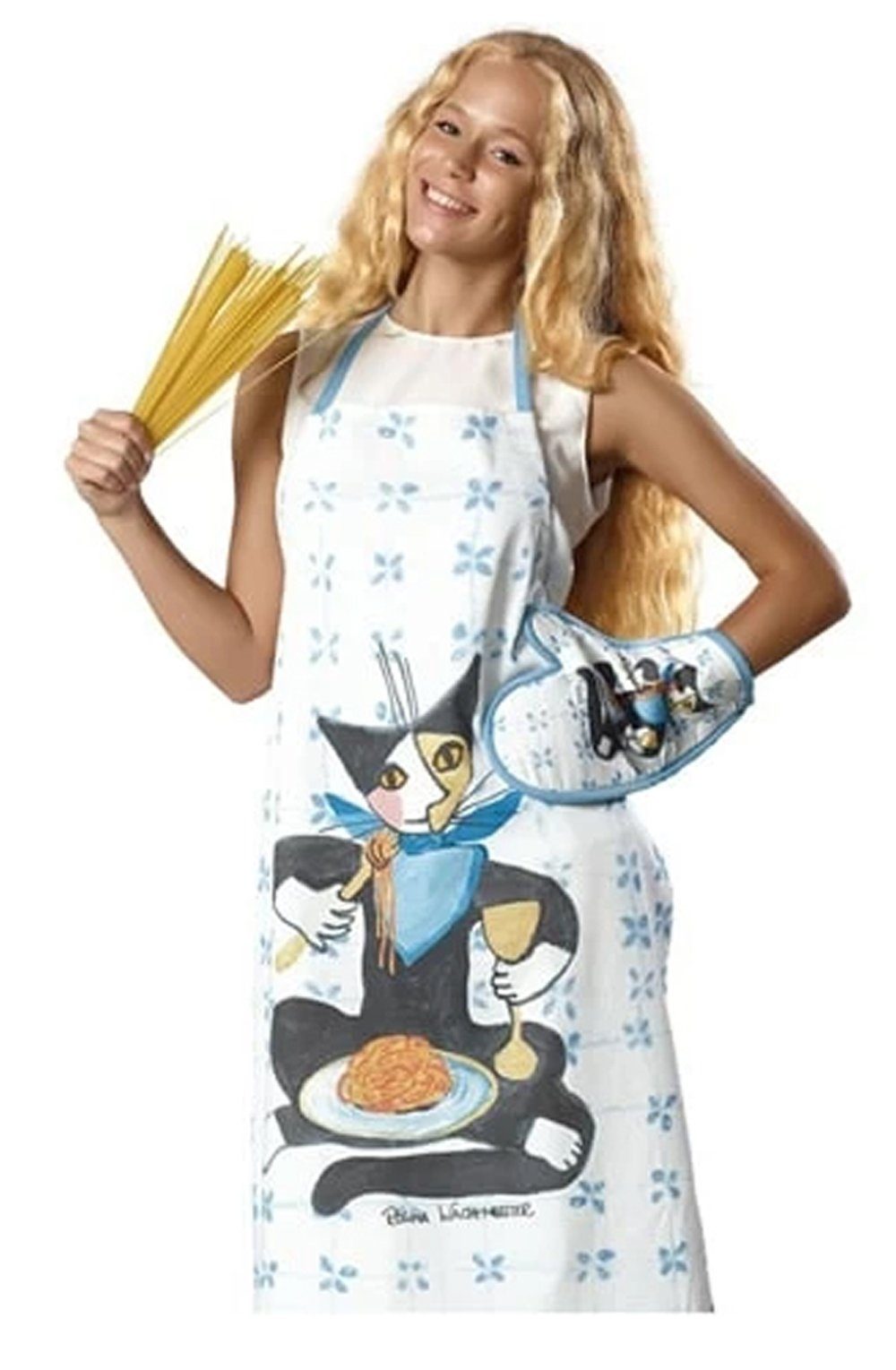 Rosina Wachtmeister Kochschürze Buon Appetito, (Set, 1-tlg., 1-teilig), mit verstellbarem Nackenband ca.65x90 cm 100% Baumwolle