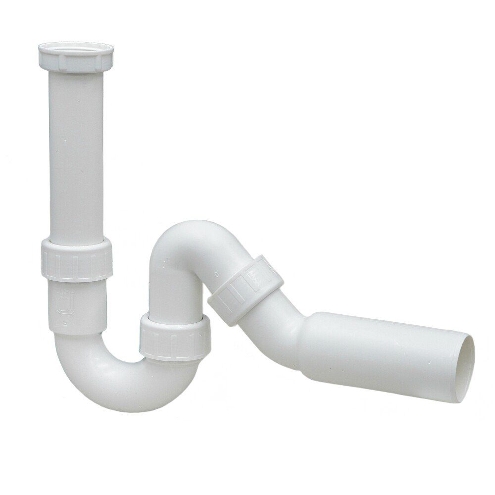 Badarmatur Viega Siphon f. Spüle 1 1/2"G,DN40,mit Abwasserschlauchanschl.,Kunstst