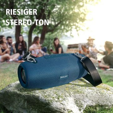 ZEALOT Stereo Lautsprecher (Bluetooth, 60 W, Bluetooth Box, BassUp Technologie,Stereo Laut,EQ,IPX6 Wasserdicht)
