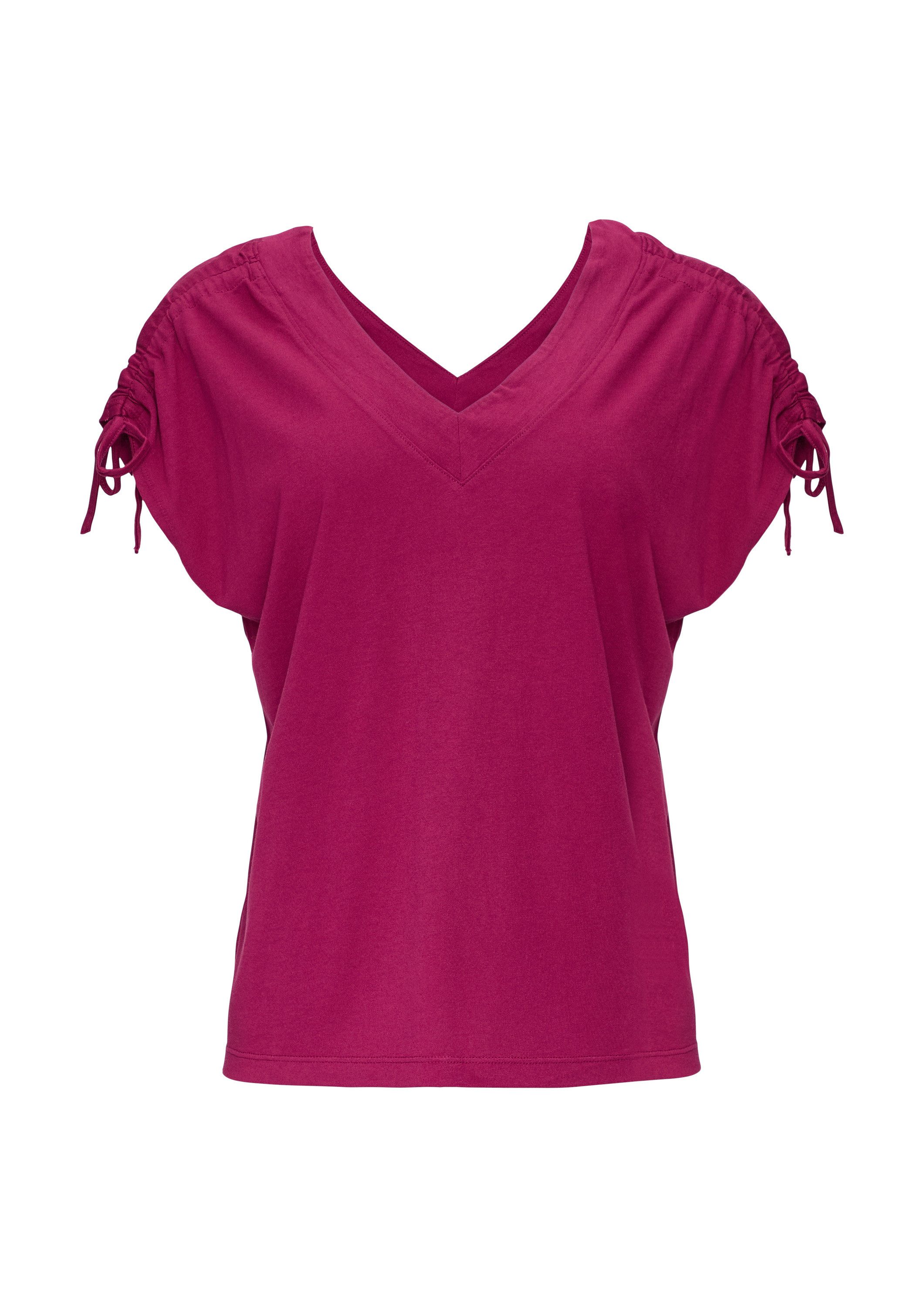 s.Oliver Kurzarmshirt T-Shirt V-Neck Shirt mit günstig online kaufen