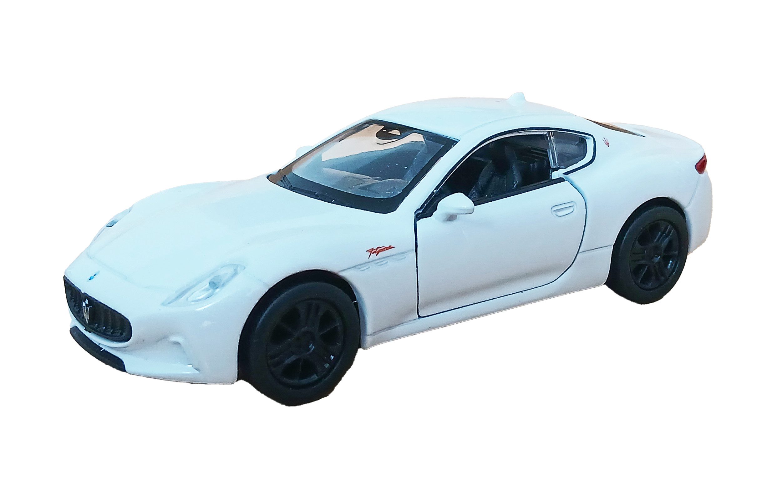 Welly Modellauto MASERATI GranTurismo Folgore Modellauto Metall mit Rückzug 34 (Weiss), Modell Auto Spielzeugauto Spielzeug Kinder Geschenk