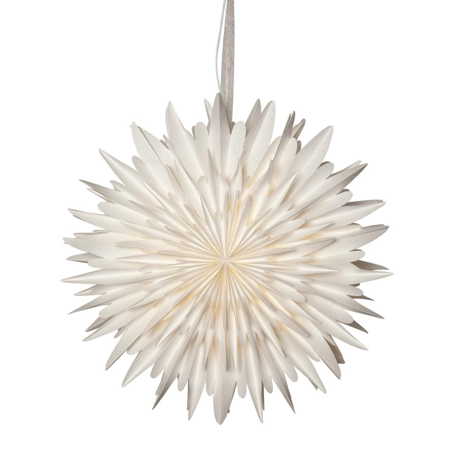 Papierstern Papierstern Weihnachtsstern Faltstern hängend D: 60cm Dekostern weiß