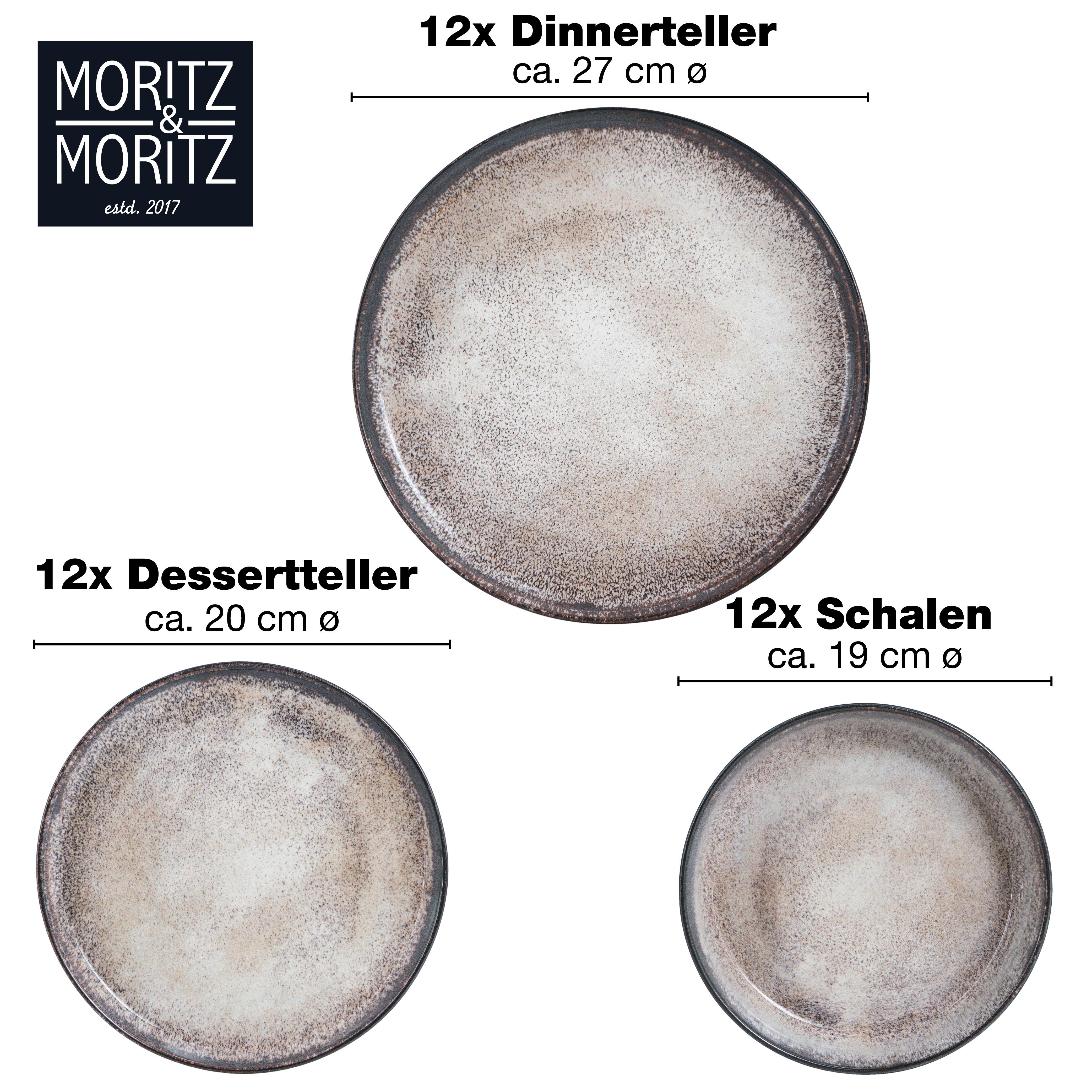 12 Personen, Geschirr VIDA Moritz Set Personen & Tafelservice für Kombigeschirr Moritz 12 (36-tlg),