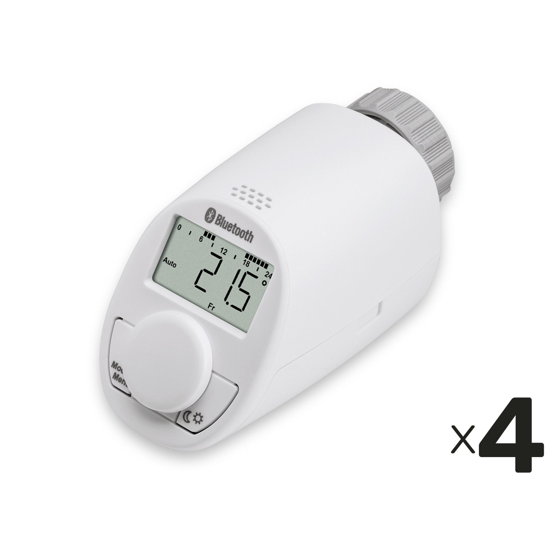 Heizkörperthermostat EQIVA Heizkörper-Thermostatkopf mit Bluetooth, 4