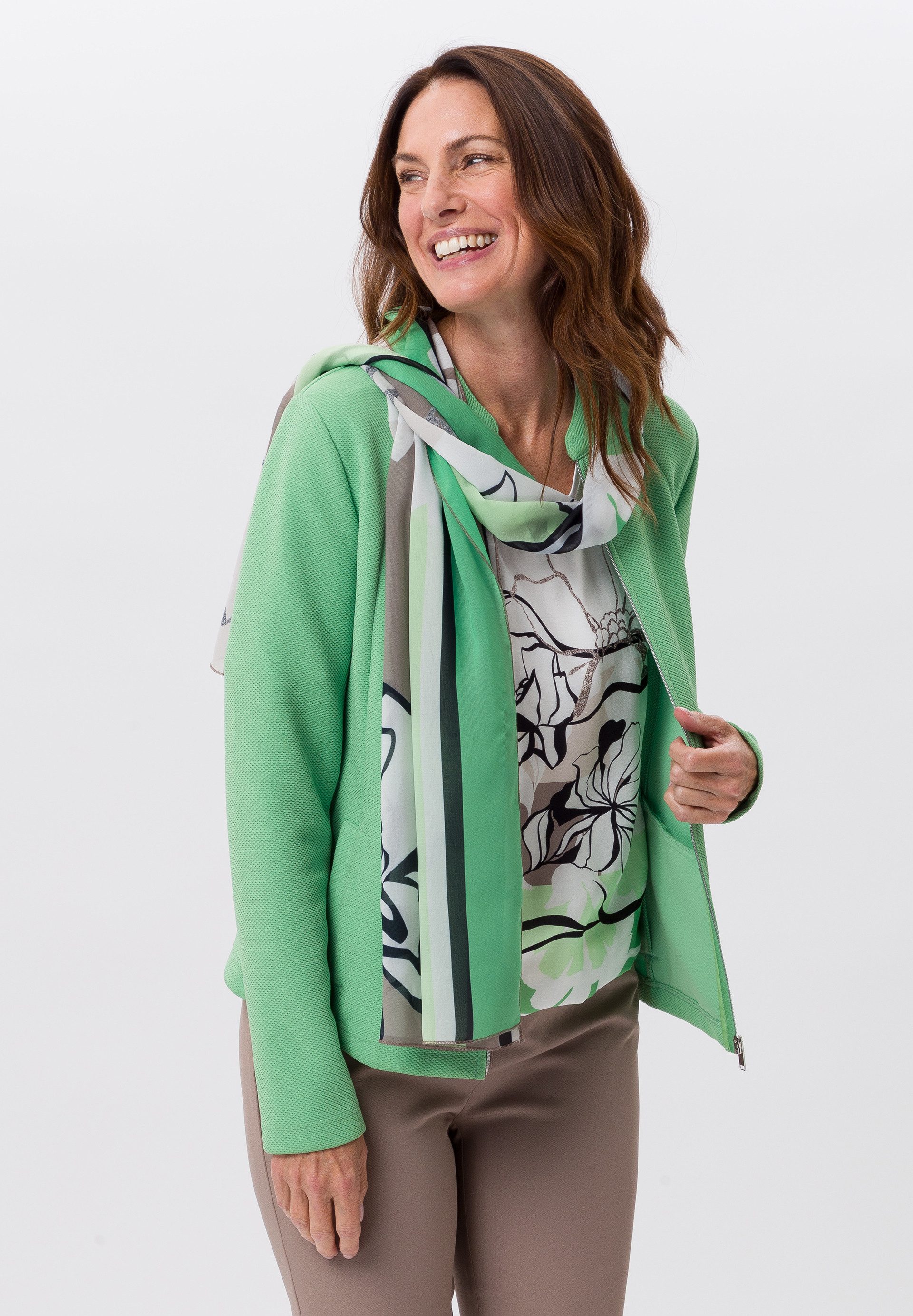 FRANK WALDER Halstuch mit tollem Alloverprint günstig online kaufen