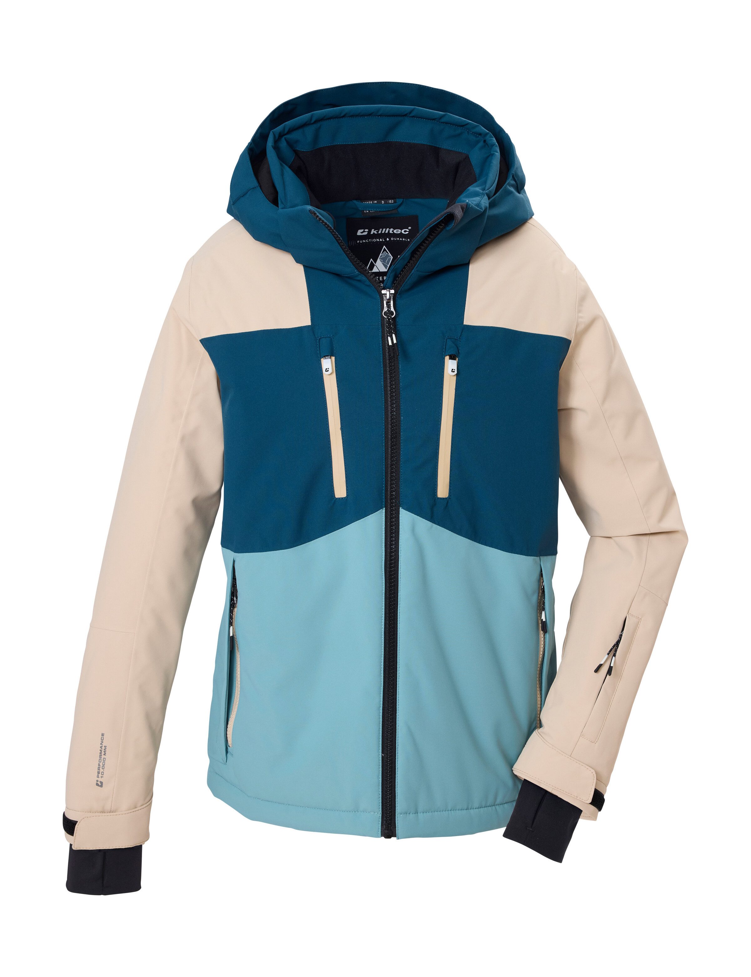 Killtec Skijacke KSW 216 BYS SKI JCKT Wasserdichte, atmungsaktive Skijacke mit abnehmbarer Kapuze