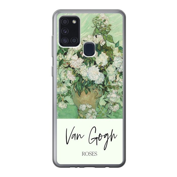 MuchoWow Handyhülle Malerei - Blumen - Van Gogh Handyhülle Samsung Galaxy A21s Smartphone-Bumper Print Handy