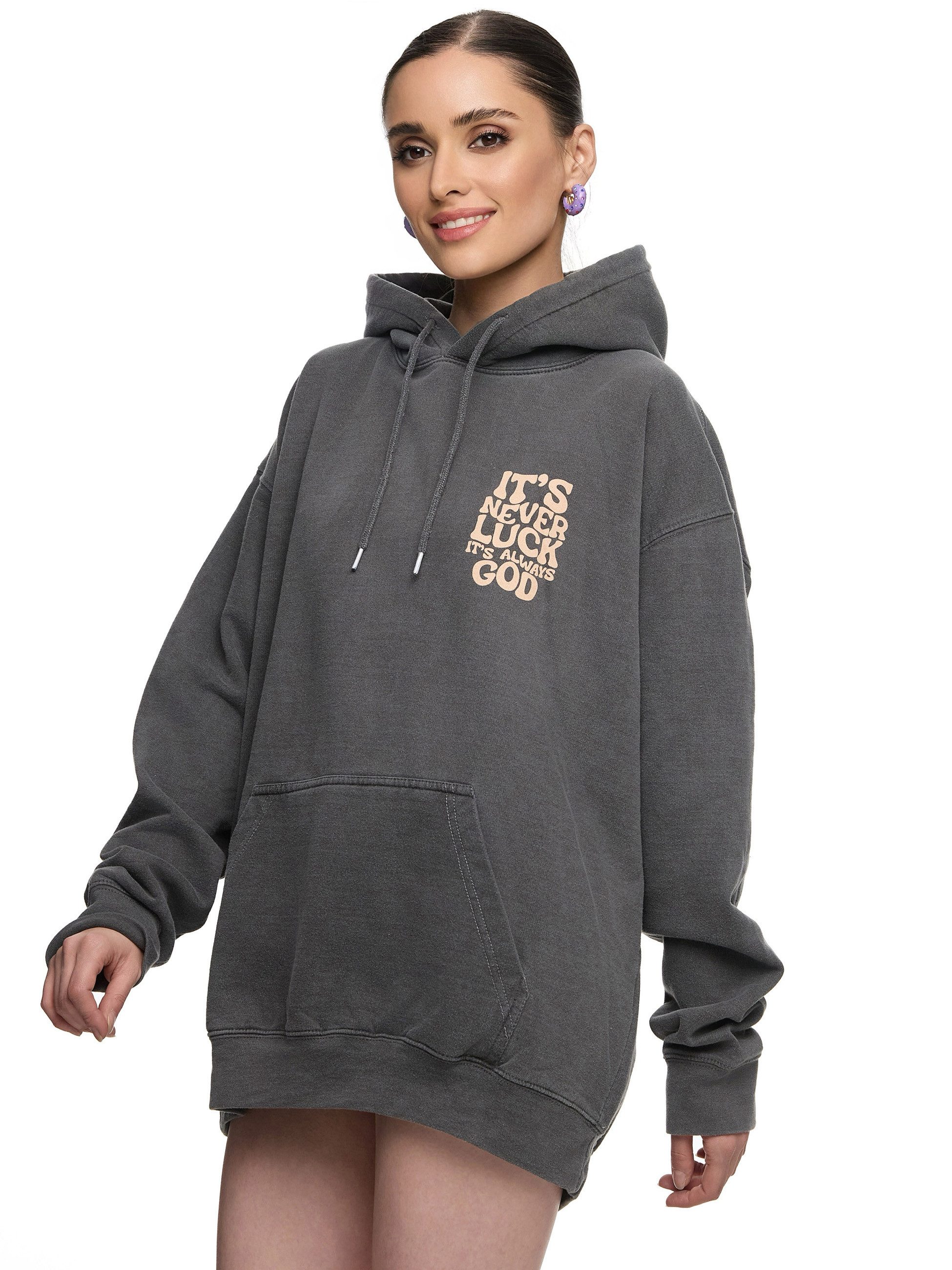 Worldclassca Hoodie Worldclassca Oversized "LUCK" Print günstig online kaufen