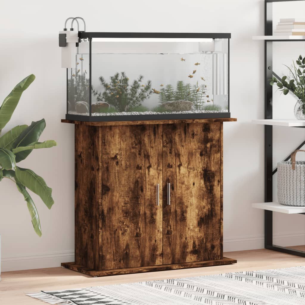 vidaXL Aquariumunterschrank Aquariumständer Räuchereiche 81x36x73 cm Holzwe günstig online kaufen