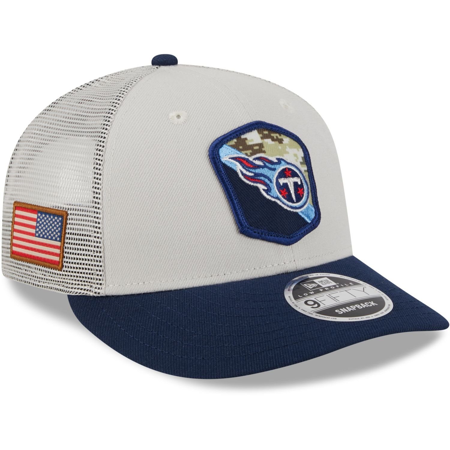 New Era Snapback Cap 9Fifty Low Profile Snap NFL Salute to Service Tennessee Titans