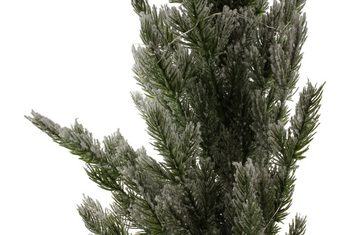 Dekoleidenschaft Künstlicher Weihnachtsbaum LED-Baum "Erster Schnee" 90 cm hoch, künstlicher Weihnachtsbaum mit, Lichterkette und Kunstchnee, Tannenbaum, Weihnachtsdeko, Christbaum