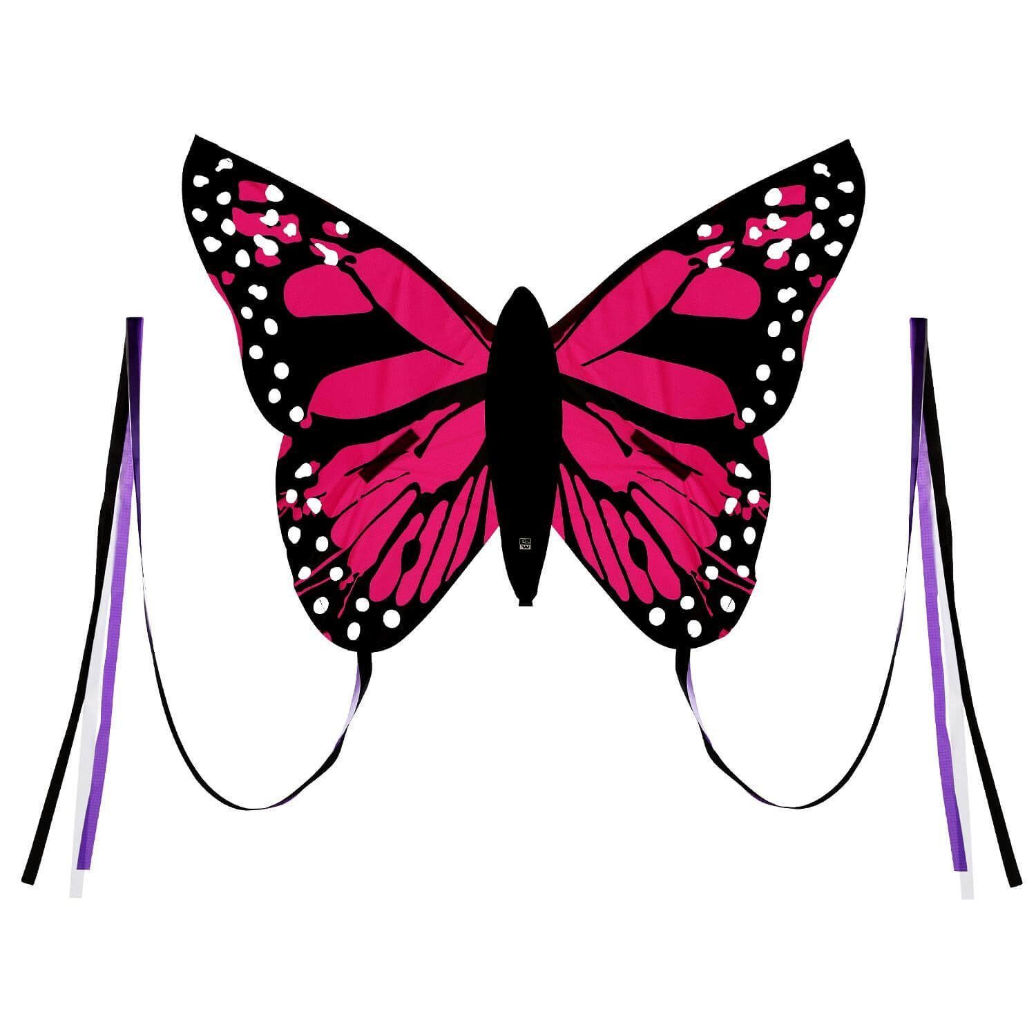 Wolkenstürmer Flug-Drache Ready to Fly Kite for Children Bella Butterfly Outdoor Drachen, (Schmetterlingsdrachen Pink ab 3 Jahren Outdoor Spielzeug, 1-tlg), Strandspielzeug, Flugfertiger Kinderdrachen 110 cm (pink)