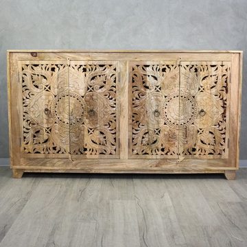 Oriental Galerie Unterschrank Indien Sideboard Hema Natur 160 cm