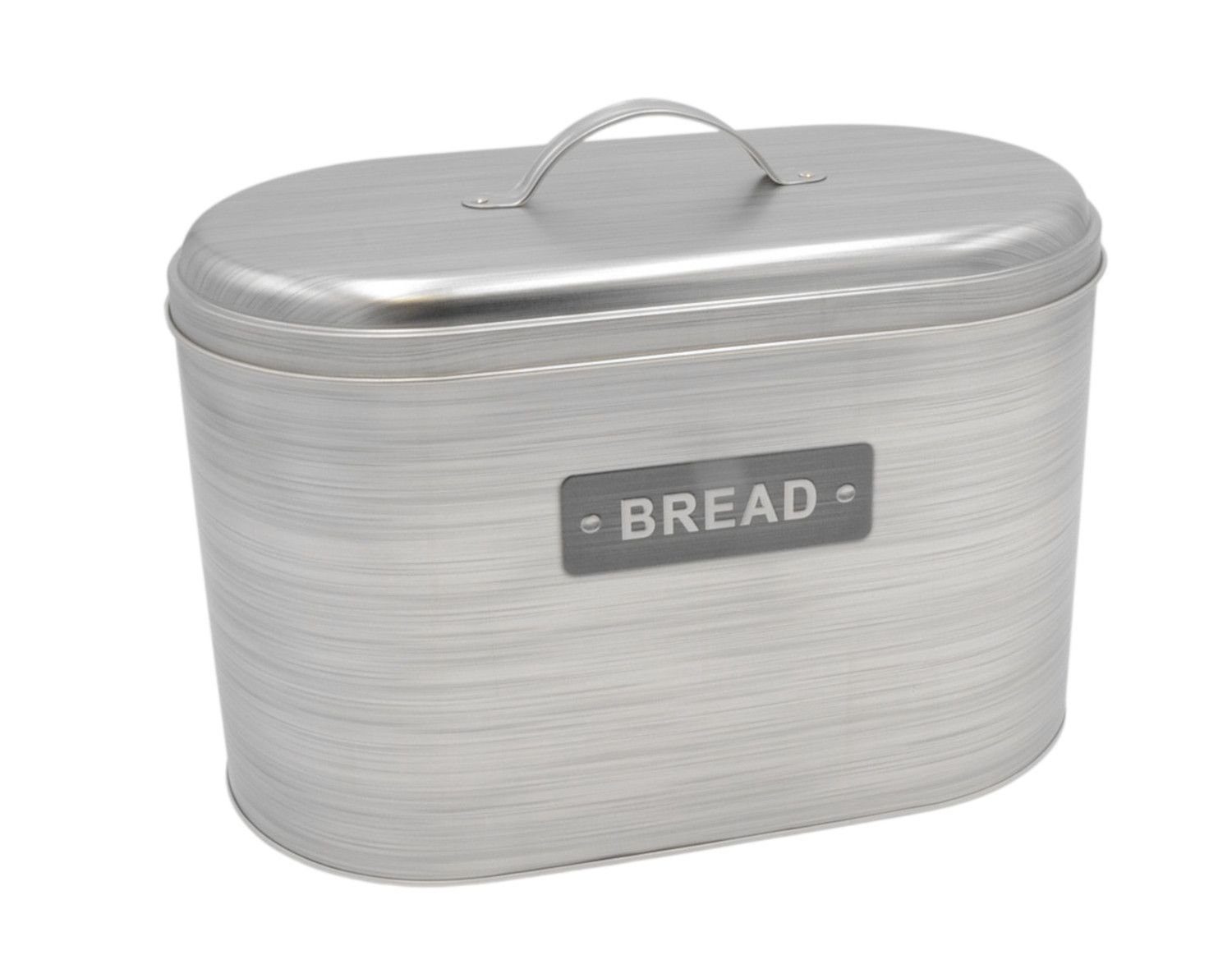 BURI Vorratsdose Metall Brotdose Bread mit Griff Brotkasten Brotbox Brotbehälter, Metall