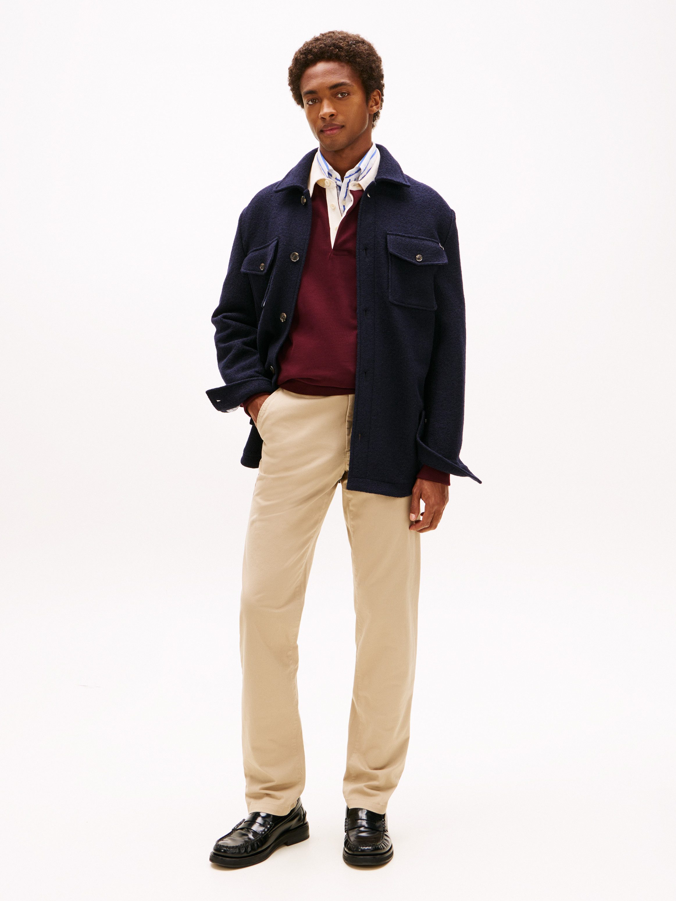 Tommy Hilfiger Chinohose CORE DENTON ESSENTIAL Straight Fit, Baumwolle mit Stretch