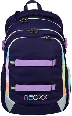 neoxx Schulrucksack Active, Mindful Magic (Set, 2-tlg), aus recycelten PET-Flaschen; inklusive Schlamperetui