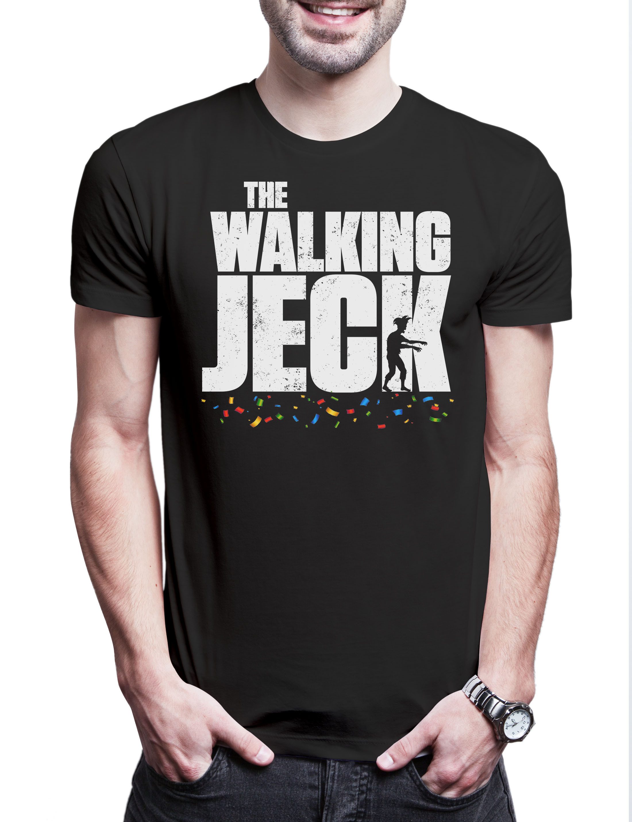 Print-Shirt The Walking Jeck Herren T-Shirt Verkleidung Dead Fastnacht Fassenacht