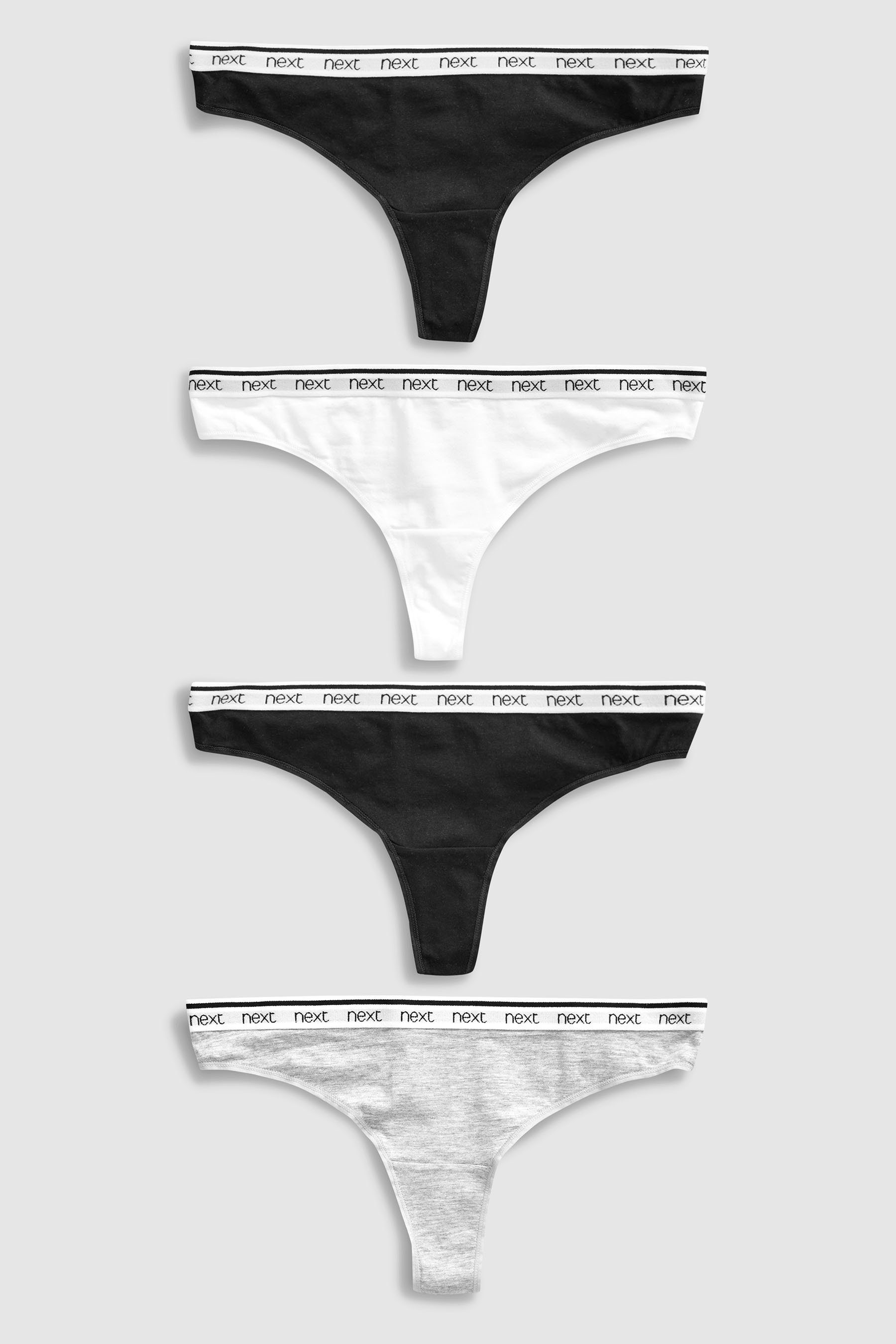 String Logo-Slips im 4er-Pack, Tanga
