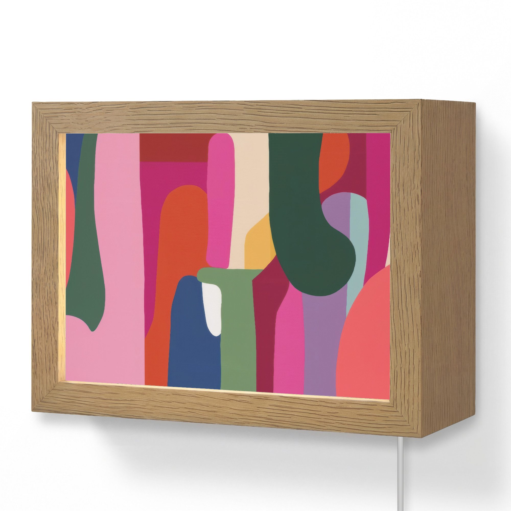 Wandleuchte Lightbox Farbkästen - Gerade - Rund - Abstrakt