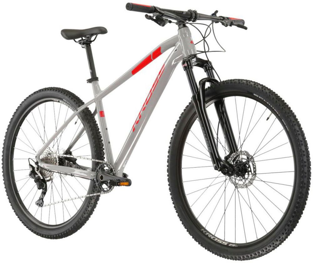 Kross Mountainbike KROSS MTB Hardtail Level 4.0 29" grau 10 Gänge, 10 Gang Shimano DEORE M5120 Schaltwerk, Kettenschaltung